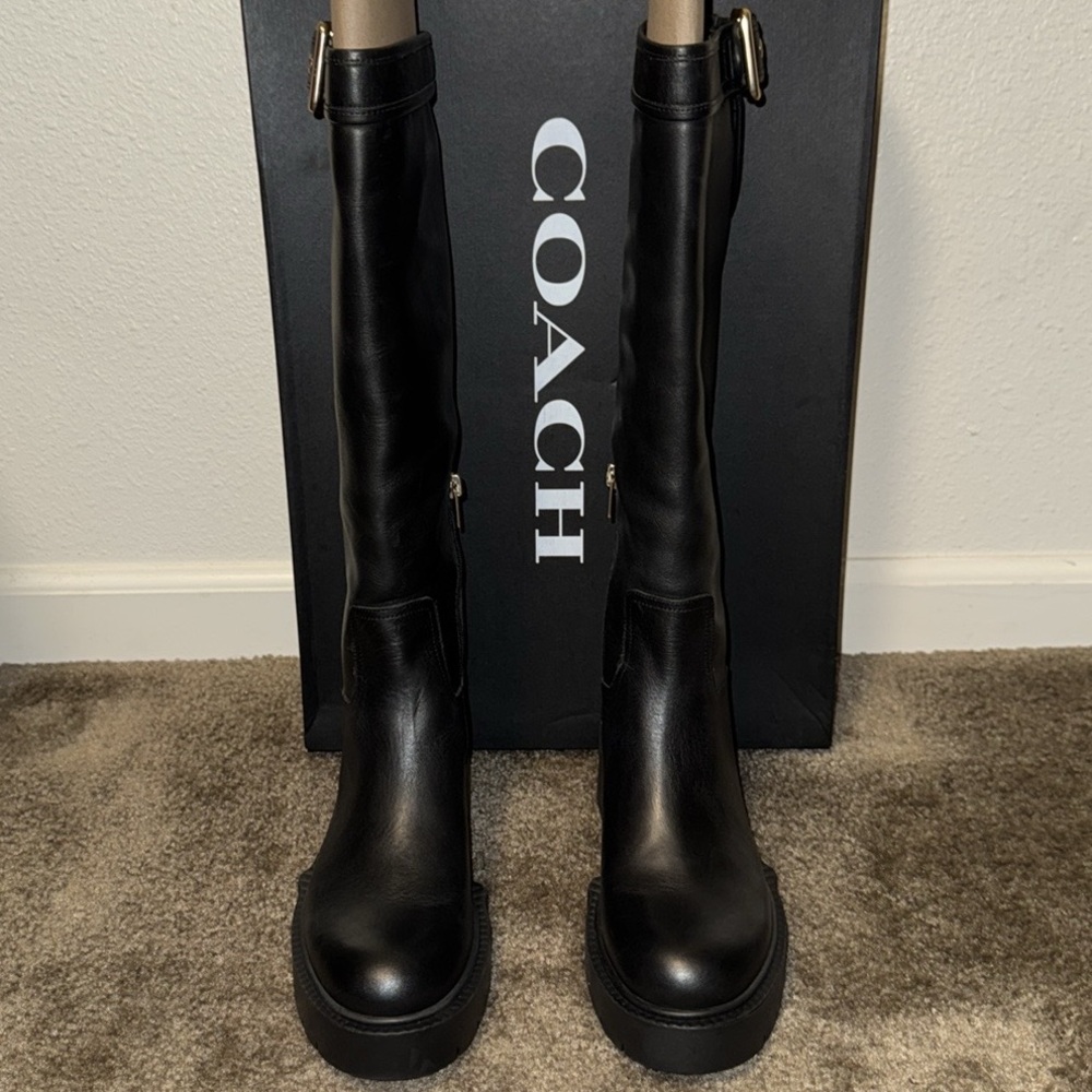Coach Lilli Leather Boots - Picture 4 of 13